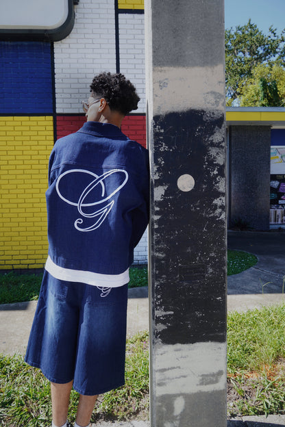 GRACE DENIM ZIP UP